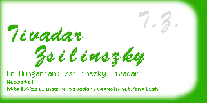 tivadar zsilinszky business card